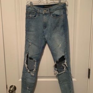 Distressed Express Jeans